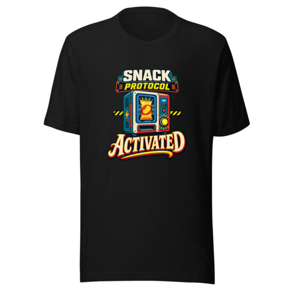 Snack Protocol Activated Snack-humor Graphic Tee mockup 5 Snack Protocol Activated Snack-humor Graphic Tee mockup 5