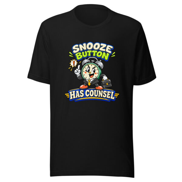 Snooze Button Has Counsel Lazy-day-humor Graphic Tee mockup 4 Snooze Button Has Counsel Lazy-day-humor Graphic Tee mockup 4