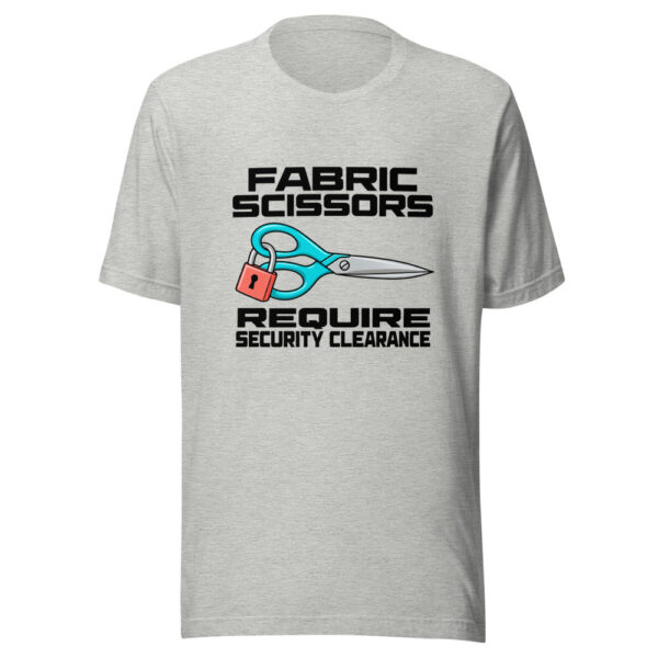 Fabric Scissors Require Security Clearance Graphic Tee mockup 7 Fabric Scissors Require Security Clearance Graphic Tee mockup 7