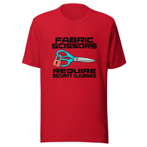 Fabric Scissors Require Security Clearance Graphic Tee mockup 8 Fabric Scissors Require Security Clearance Graphic Tee mockup 8