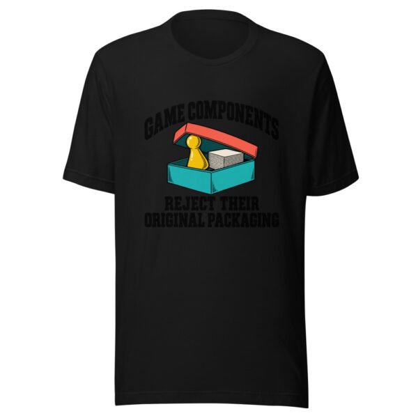Game Components Reject Their Original Packaging Graphic Tee mockup 5