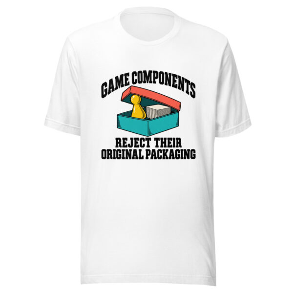 Game Components Reject Their Original Packaging Graphic Tee mockup 6