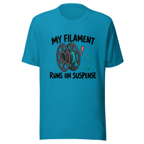 My Filament Runs On Suspense Graphic Tee mockup 1 My Filament Runs On Suspense Graphic Tee front view