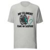 My Filament Runs On Suspense Graphic Tee mockup 7 My Filament Runs On Suspense Graphic Tee mockup 7