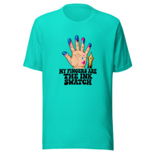 My Fingers Are The Ink Swatch Graphic Tee front view