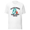 My Stitch Markers Travel Without Notice Graphic Tee mockup 5