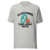 My Stitch Markers Travel Without Notice Graphic Tee mockup 7