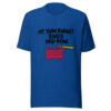 My Yarn Budget Ends Mid Row Graphic Tee front view