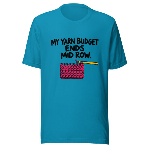 My Yarn Budget Ends Mid Row Graphic Tee mockup 2 My Yarn Budget Ends Mid Row Graphic Tee mockup 2