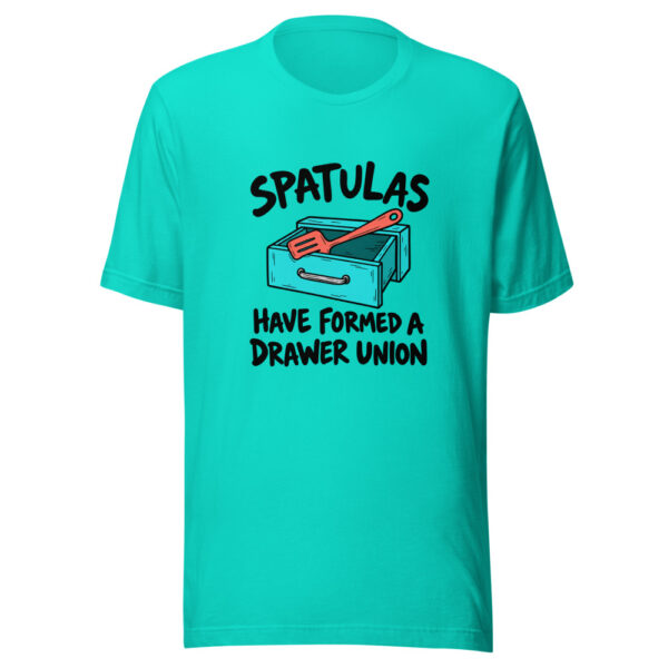 Spatulas Have Formed A Drawer Union Graphic Tee mockup 2 Spatulas Have Formed A Drawer Union Graphic Tee mockup 2