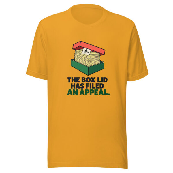 The Box Lid Has Filed An Appeal Graphic Tee mockup 2 The Box Lid Has Filed An Appeal Graphic Tee mockup 2